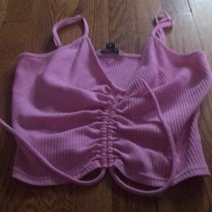 Pink crop top